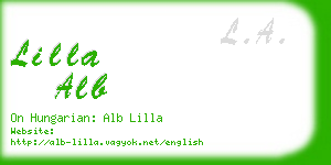 lilla alb business card